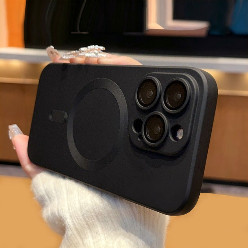 IPHONE 15 PRO MAX 15 PLUS 14 13 12 11 metallic Liquid Silicone Matte Comes with lens film Phone Case casing cover