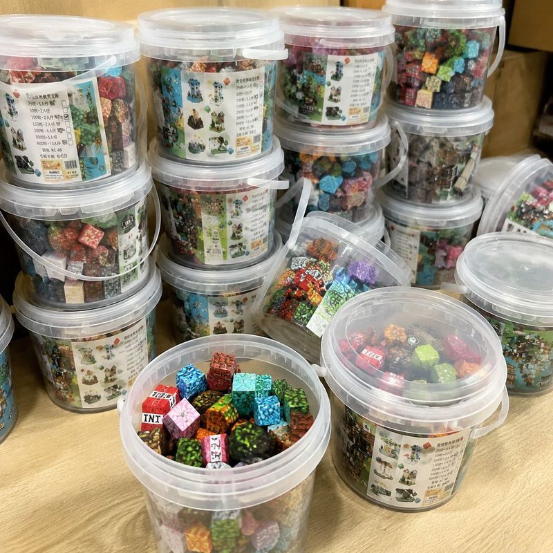 Minecraft Cube Magnet Barrel Minifigure Building Blocks หลากหลาย Magnetic Cube Building Blocks 3d 3d