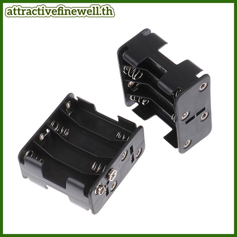 [attractivefinewell] 8*AA 12V Battery Clip Slot Storage Holder Box Case With 9V Snap Connector TIV
