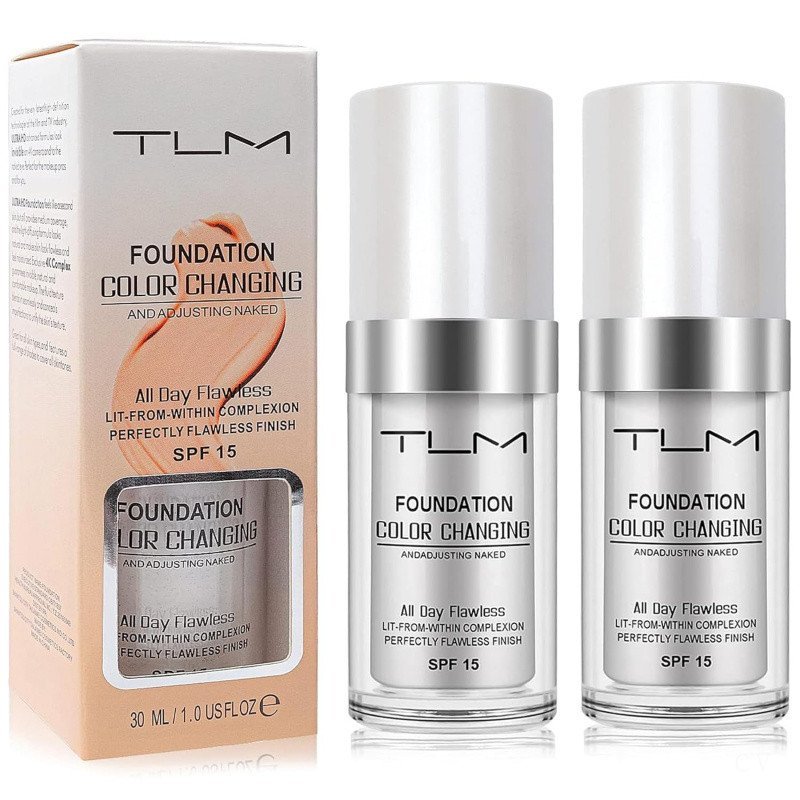 2PACKTLM รองพื้นชนิดน้ําเปลี่ยนสี, คอนซีลเลอร์ TLM, คอนซีลเลอร์แต่งหน้าบีบีครีมโทนสีอบอุ่นทุกวัน, เห