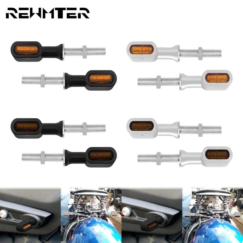b2XMotorcycle Mini LED E Mark ไฟเลี้ยวด้านหลัง Universal Run ไฟแสดงสถานะสำหรับ Harley Touring Dyna S