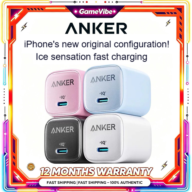 ANKER อังเกอร์ 30ว สายชาร์จจุดน้ําแข็งเหมาะสําหรับ ไอโฟน 17 โปรแม็กซ์, ไอโฟน 16, หัวชาร์จ 14, ชาร์จเ