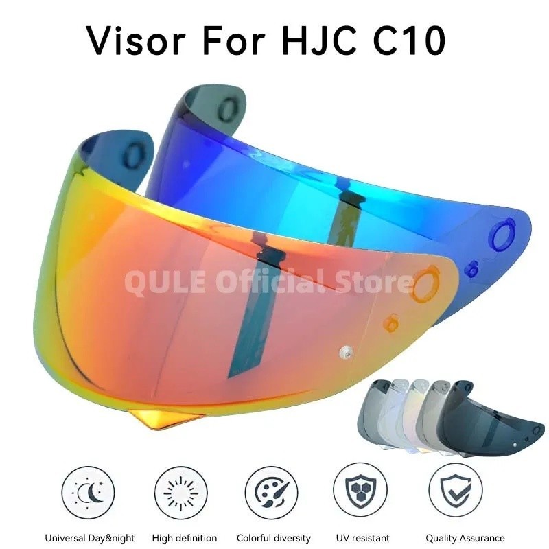 สําหรับ HJC C10 Visor เปลี่ยนเลนส์หมวกกันน็อครถจักรยานยนต์ของ HJC C10 Anti-UV Anti-Scratch กันฝุ่น
