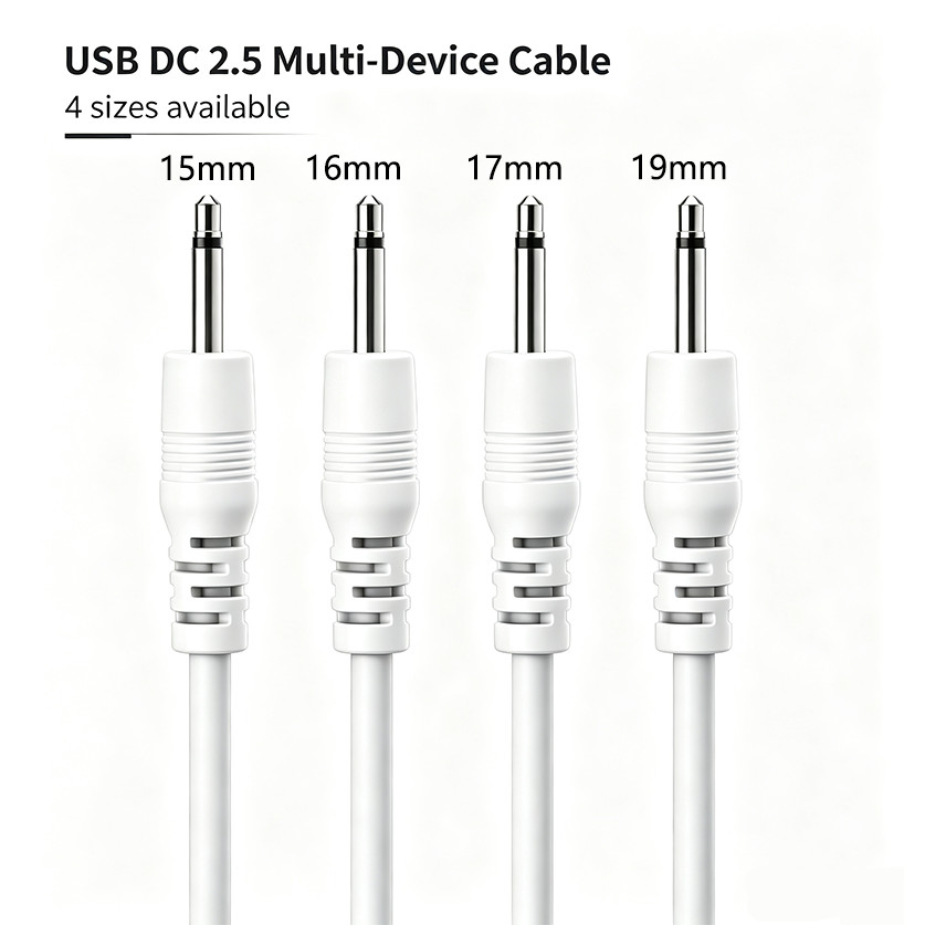 สายชาร์จUSB DC 2.5ชาร์จเร็ว ใช้กับไวเบรเตอร์ แปรงสีฟันไฟฟ้า โคมไฟ พัดลม ของเล่นผู้ใหญ่ เครื่องนวด เครื่องมือความงาม