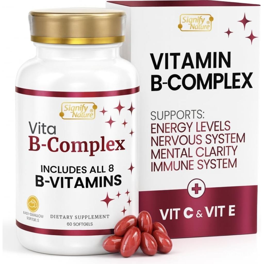 SIGNIFY NATURE VitaBComplex Seed Seed 生素C和E แคปซูลสําหรับผู้ชายและผู้หญิง Bemang Jumiplex B5B6B8B9