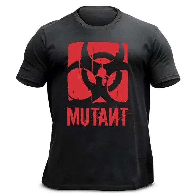Summer Gym Mens T Shirts MUTANT เสื้อยืดออกกําลังกายพิมพ์ลาย