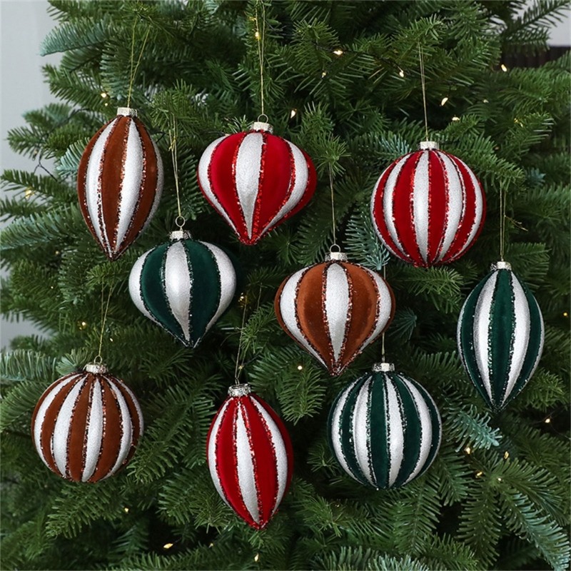 Universe 9 Velvety Christmas Bauble Set พร้อมกลิตเตอร์สําหรับจัดแต่งทรงผมต้นไม้