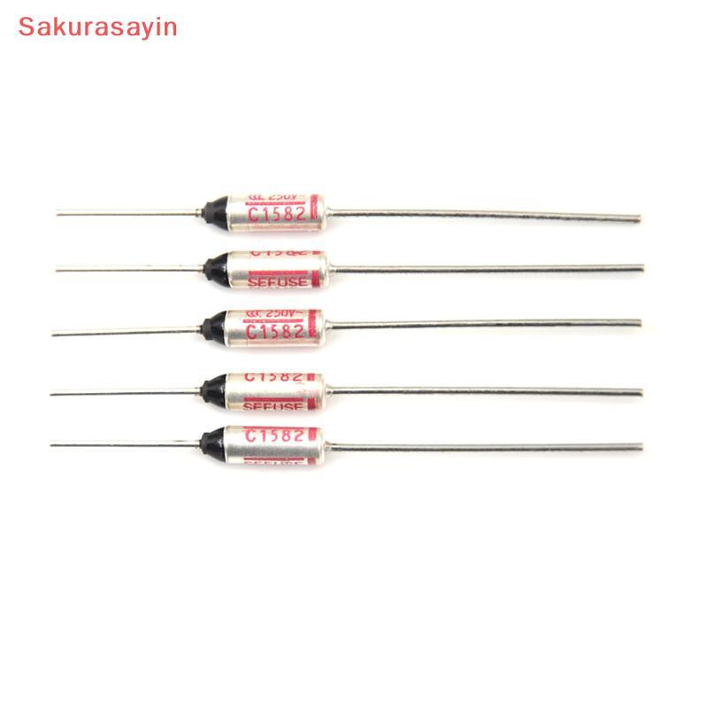 {Sakurasayin} 5 ชิ้น SF214E Sefuse Cutoffs ฟิวส์ความร้อน 216°C 216 องศาเซลเซียส 10A 250V ใหม่
