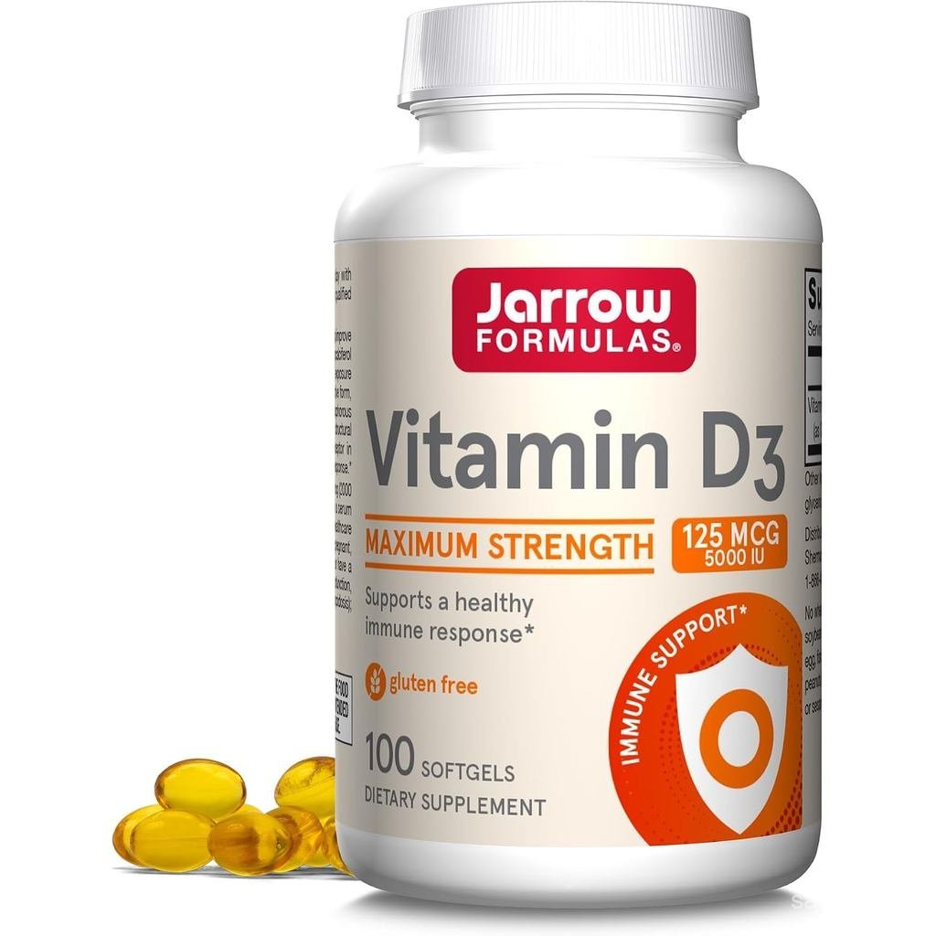 JarrowFormulasVitaminD3125mcg(5000IU)-100Servings(Softgels)-สุขภาพ,ImmuneSupport&CalciumMetabolism-V