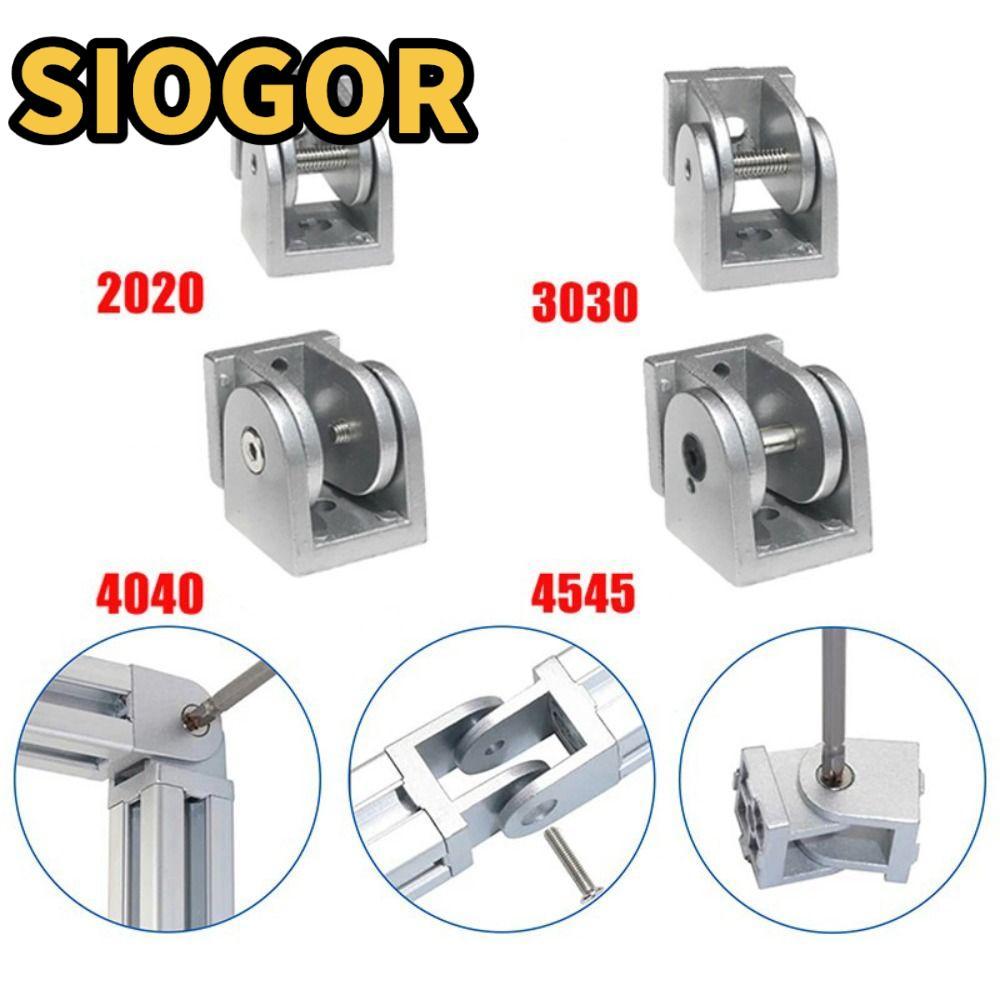 ขั้วต่อบานพับ SIOGOR, สังกะสีอัลลอยด์ปรับบานพับ Pivot Joint Connector, ขั้วต่ออลูมิเนียมโปรไฟล์ฐานเล
