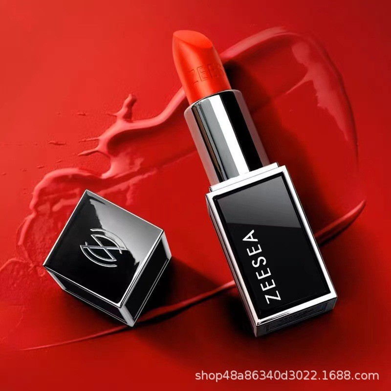 ZEESEA Moisturizing Color Black Tube ลิปสติกหญิง Moisturizing นักเรียนสไตล์ราคาถูก Niche Bean Paste 