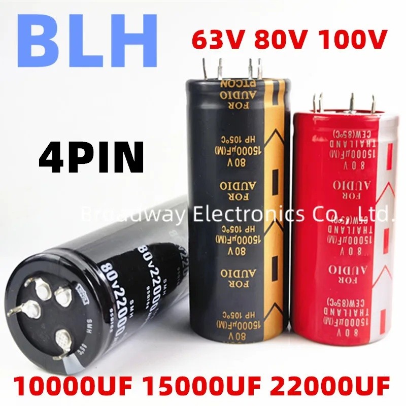 อลูมิเนียม Electrolytic capacitor สี่ขา 63V 80V 100V 10000UF 15000UF 22000UF 35*50 35*70 30*80 35*10