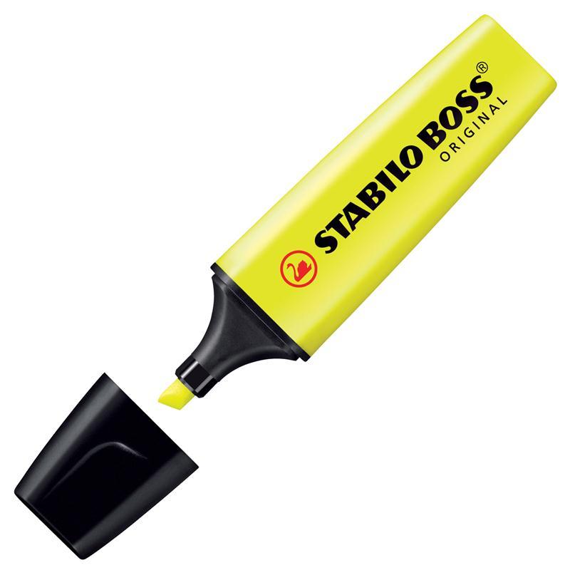 STABILO BOSS ปากกาเน้นข้อความ สีเหลือง