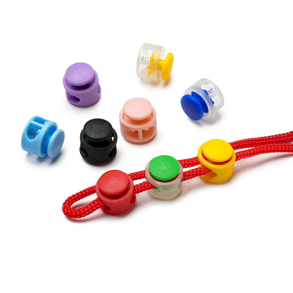 St.kunkka พลาสติกล็อคสายไฟสปริงสลับ Stopper รูเดียว Drawstring End คลิปล็อค Pin Fastener DIY เย็บอุปกรณ์เสริม — صورة 3