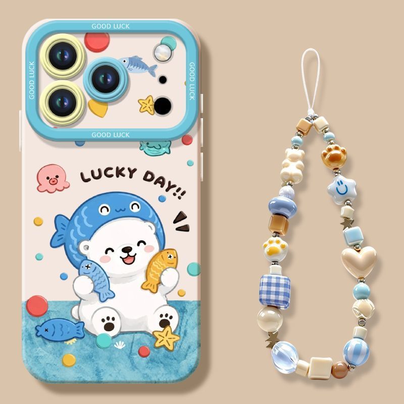 หมีตะกละน้อยน่ารักเหมาะสําหรับเคสโทรศัพท์ iPhone17pro iPhone17 กันกระแทกรวมทุกอย่าง iPhone17Air สไตล