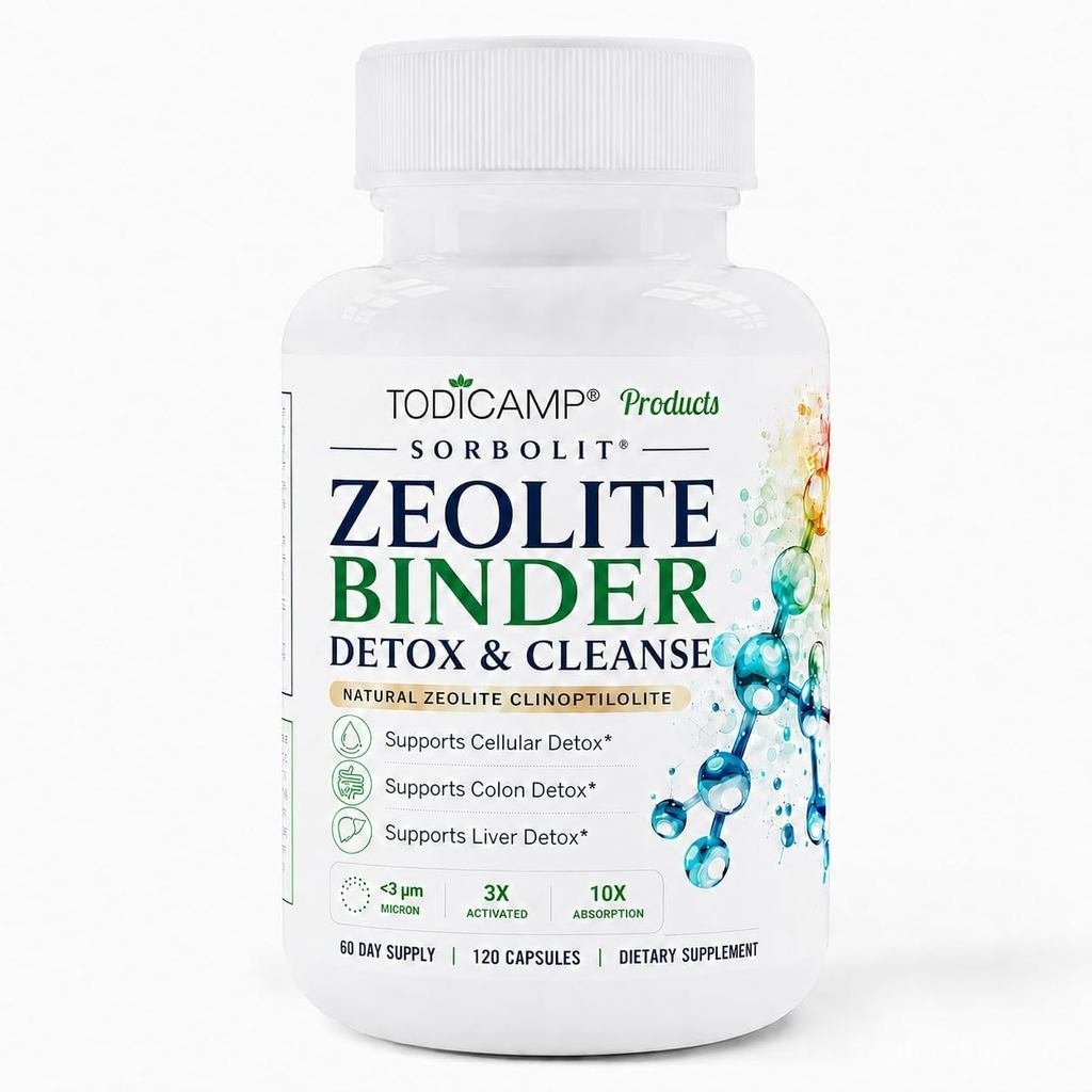 TODICAMP Zeolite สําหรับผู้ใหญ่ Sorbelt - Zeolite Capsules Binder Cleanse - Zeolite Clinoptilolite ส