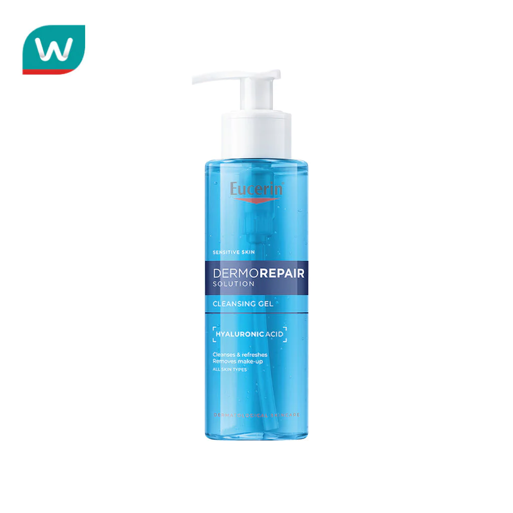 Eucerin ยูเซอริน เดอร์โมรีแพร์ โซลูชั่น คลีนซิ่งเจล 200 มล. เจลล้างหน้าสูตรอ่อนโยน