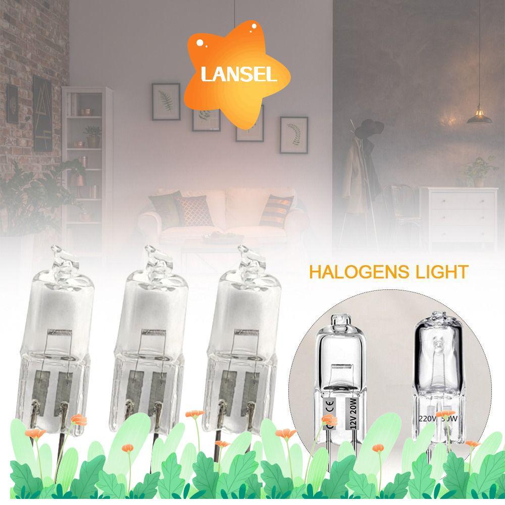 LANSEL 5 ชิ้น G4 G5.3 G9 หลอดฮาโลเจน, 10W 20W 35W 40W 12V/220V แสงฮาโลเจน, 2023 จําลองโคมไฟเซรามิกหร