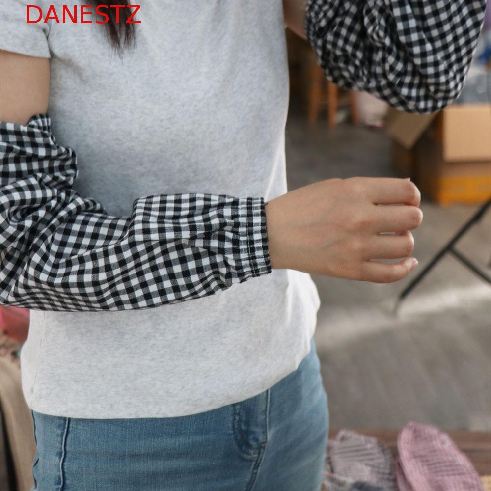 DANESTZ Lattice Arm Sleeves, Cotton Antipaste Cooling Sleeves, Elastic Sun Protection Long Sleeves F