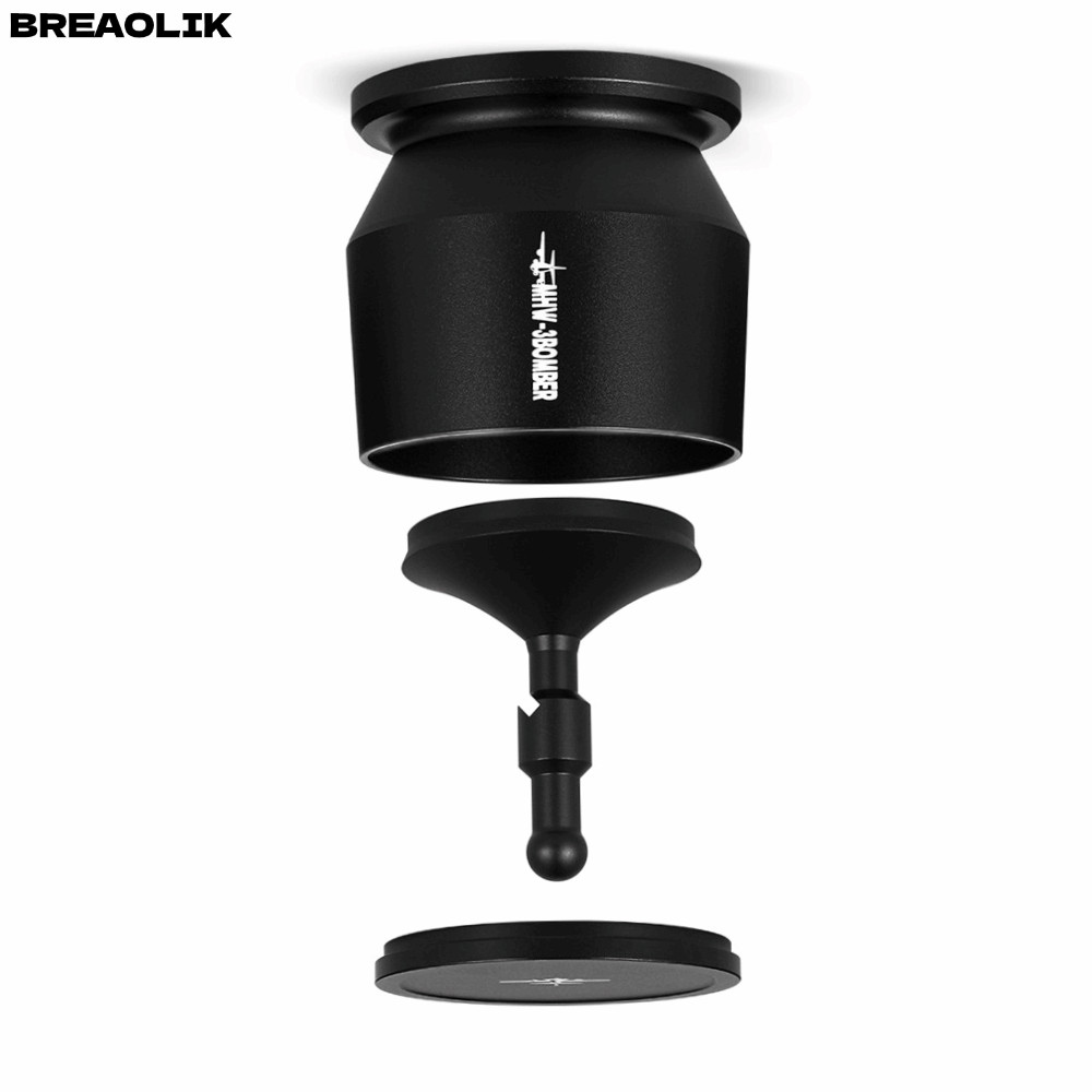 BREAOLIC กาแฟ Dosing Cup, Aluminium Alloy Black Blind Shaker, Dosing Ring Portafilter ผู้ถือกด Espre
