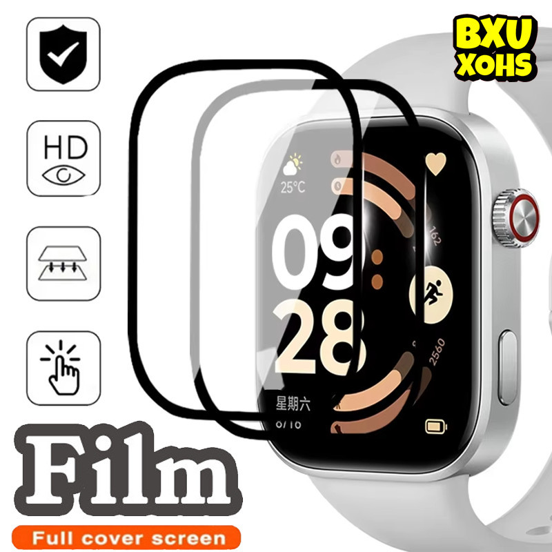 3D แก้วนิรภัย / ฟิล์ม TPU อ่อน for Redmi Watch 6 5 4 / 6 5 Active/5 Lite /3 Lite 3 Active/MiBand 9 8 Active อุปกรณ์เสริม