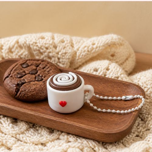 GANTUNGAN Coffee Clicker Fidget พวงกุญแจอัญมณีคีย์บอร์ดแบบกลไก ASMR