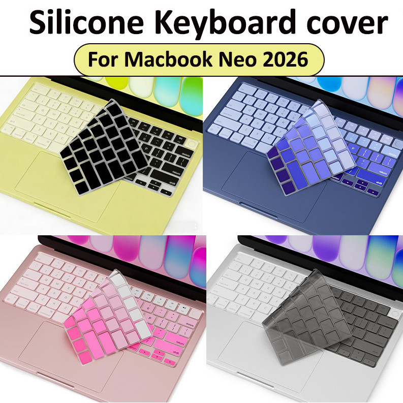 สีชมพู/สีเหลือง/Midnight Blue Crystal TPU คีย์บอร์ดสําหรับ Macbook Neo 2026 Air 13 15 M5 M4 M3 M2 A3448 A3449 Pro 14 16 นิ้ว M1 A3112 A2991
