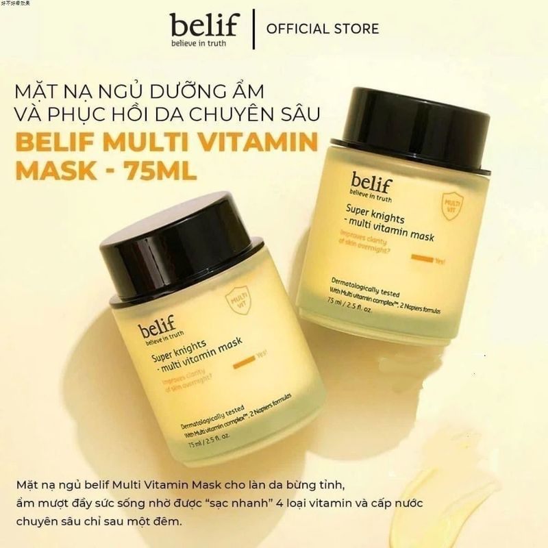Mat Nagu Korea Belif Belif Night Regenerating Mask Elastic Night Mask Moisturizing Nourishing Anti-A