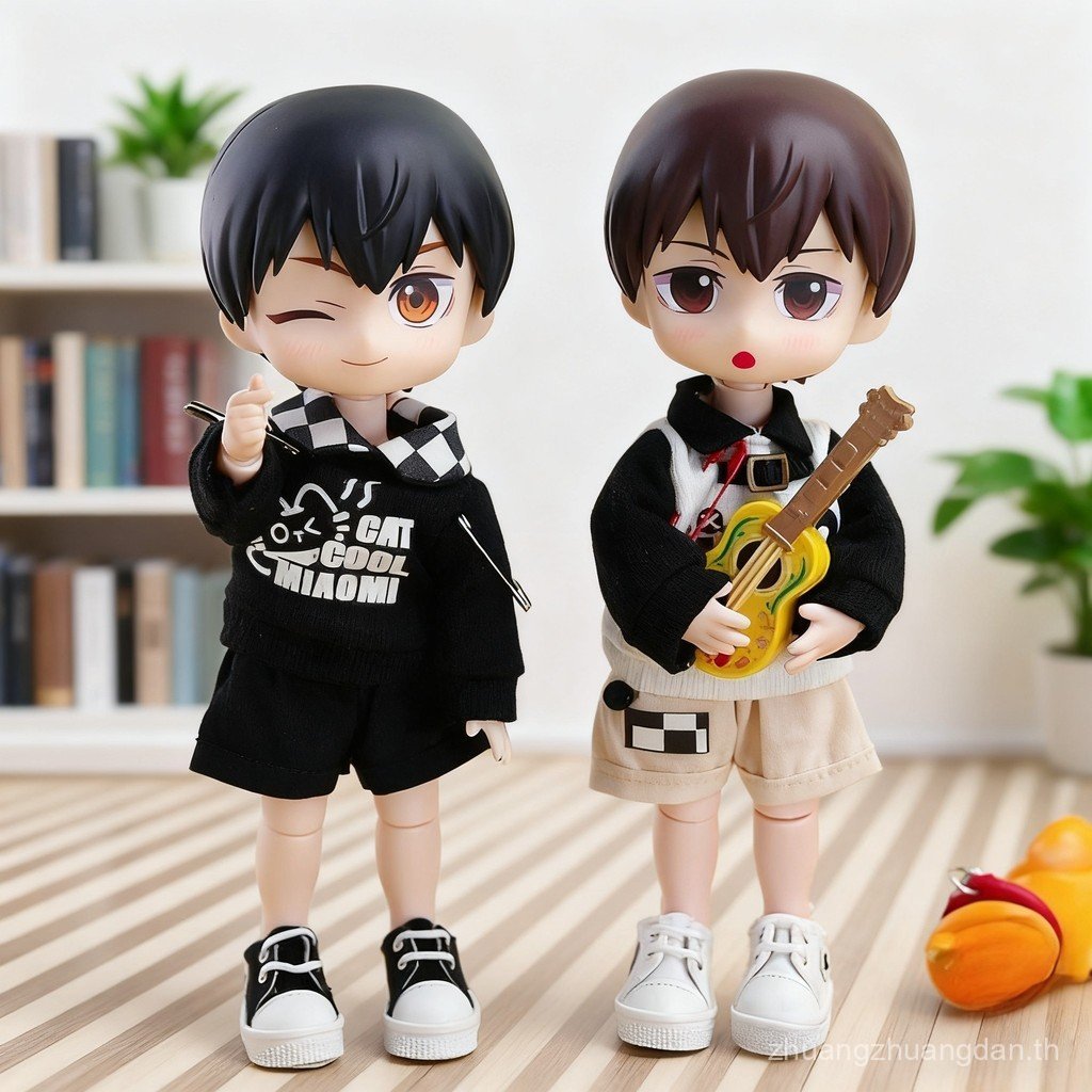 Ob11 เสื้อผ้าเด็ก Cool Cat ชุดเสื้อกันหนาวสีดํา Ami 2.0 p9 p10 เสื้อผ้าเด็ก 12 คะแนน bjd เสื้อผ้าเด็