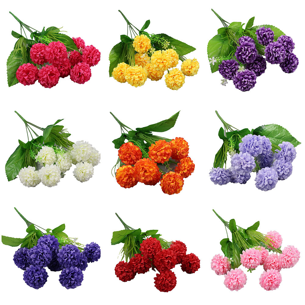 Hydrangea Flower Artificial Silk 1 Bouquet 9 Heads Bedroom Birthday Gifts