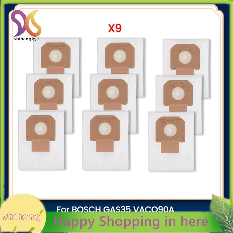 9PCS ถุงเก็บฝุ่นสําหรับ GAS35 VACO90A VACO90AH VACO90S VB090F 2607432037 อะไหล่เครื่องดูดฝุ่น Series