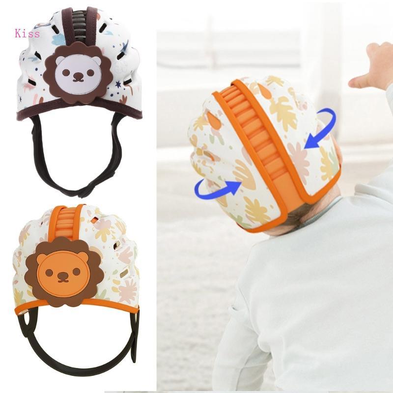 Kiss Baby Safety Helmet Head Protections Hat Cartoon Bumpers Hat Head Security Breathable Hat for In