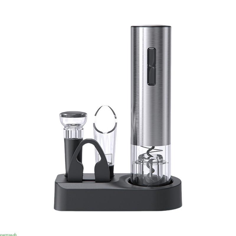 Cucryaa ที่เปิดไวน์ชุดชาร์จใช้งานง่าย Ergonomic Handle Corkscrew ชุดไฟ LED สําหรับงานปาร์ตี้และ Dinn