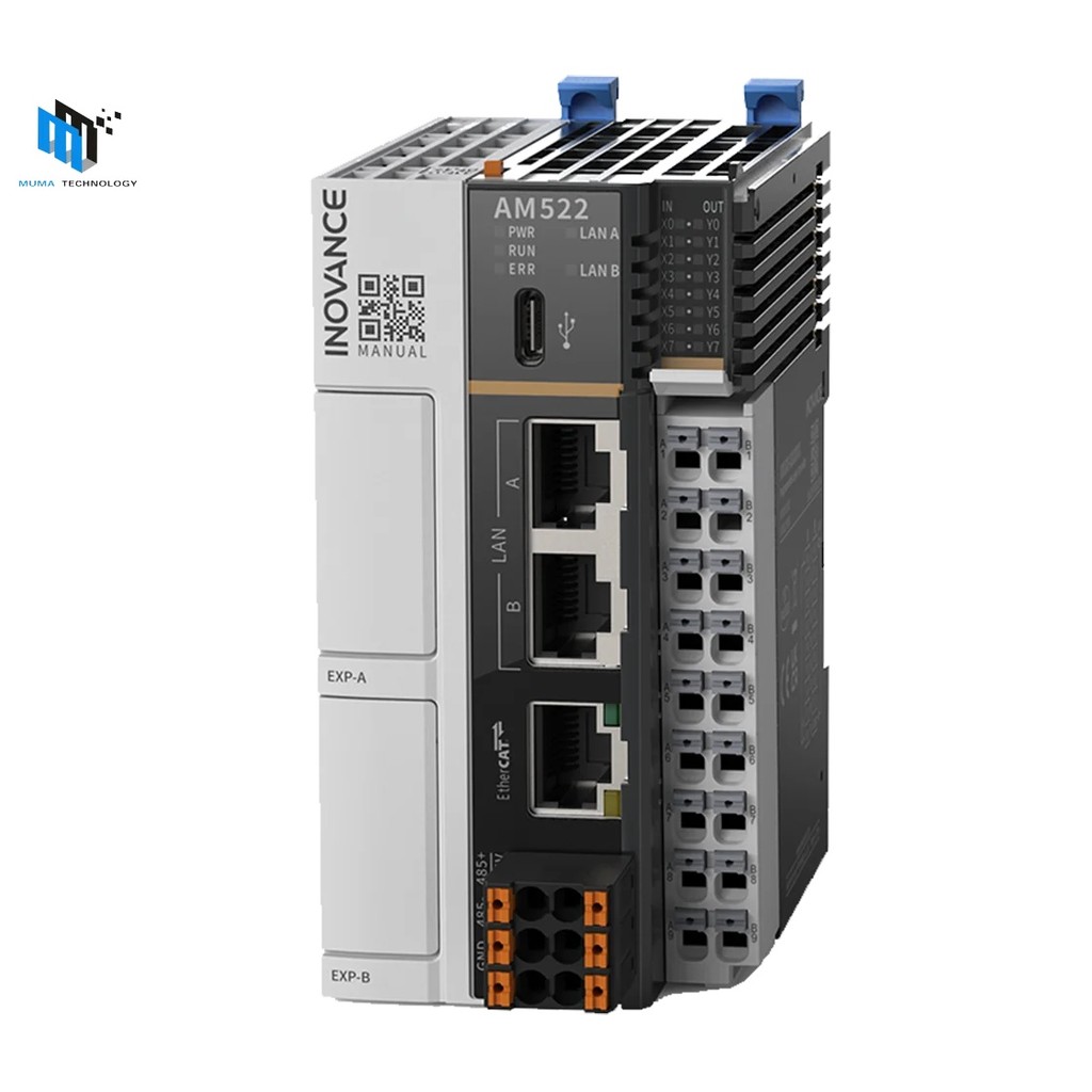 RBET ต้นฉบับใหม่เอี่ยม Inovance PLC AM500 Series คอนโทรลเลอร์ Ethercat PLC ประสิทธิภาพสูง AM521-0808