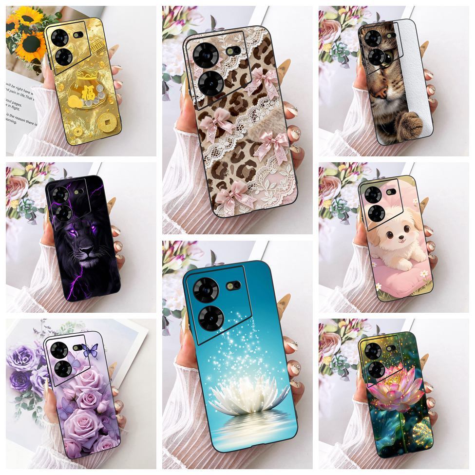 สําหรับ Tecno Pova 5 Pro กรณี LH8n น่ารักการ์ตูนแฟชั่นผีเสื้อตลกทาสีสําหรับ Techno Pova 5 Pro ฝาครอบ