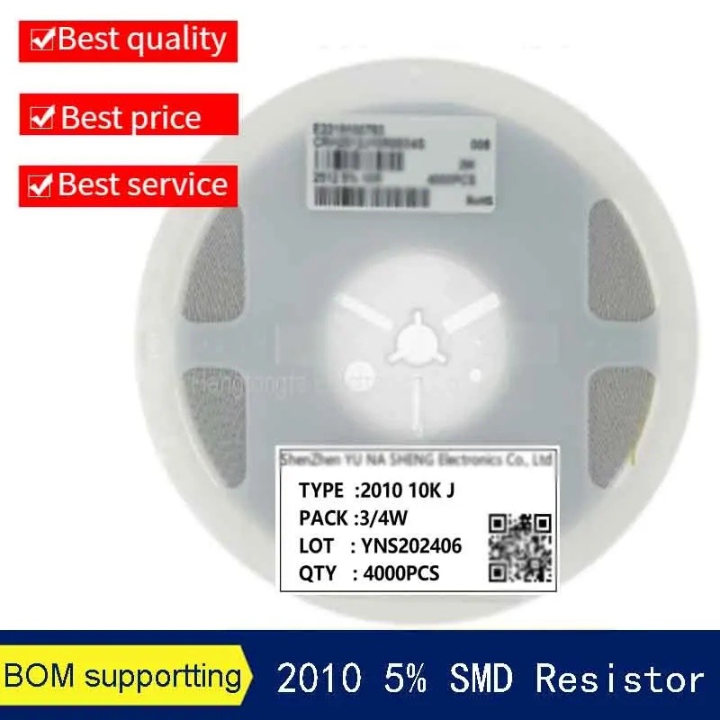 4000 ชิ้น 2010 5% ตัวต้านทาน SMD 0R - 10M 3/4W S 0R 0.5R 1 100 220 470 โอห์ม 0.1R 0.5R 100R 220R 1K 