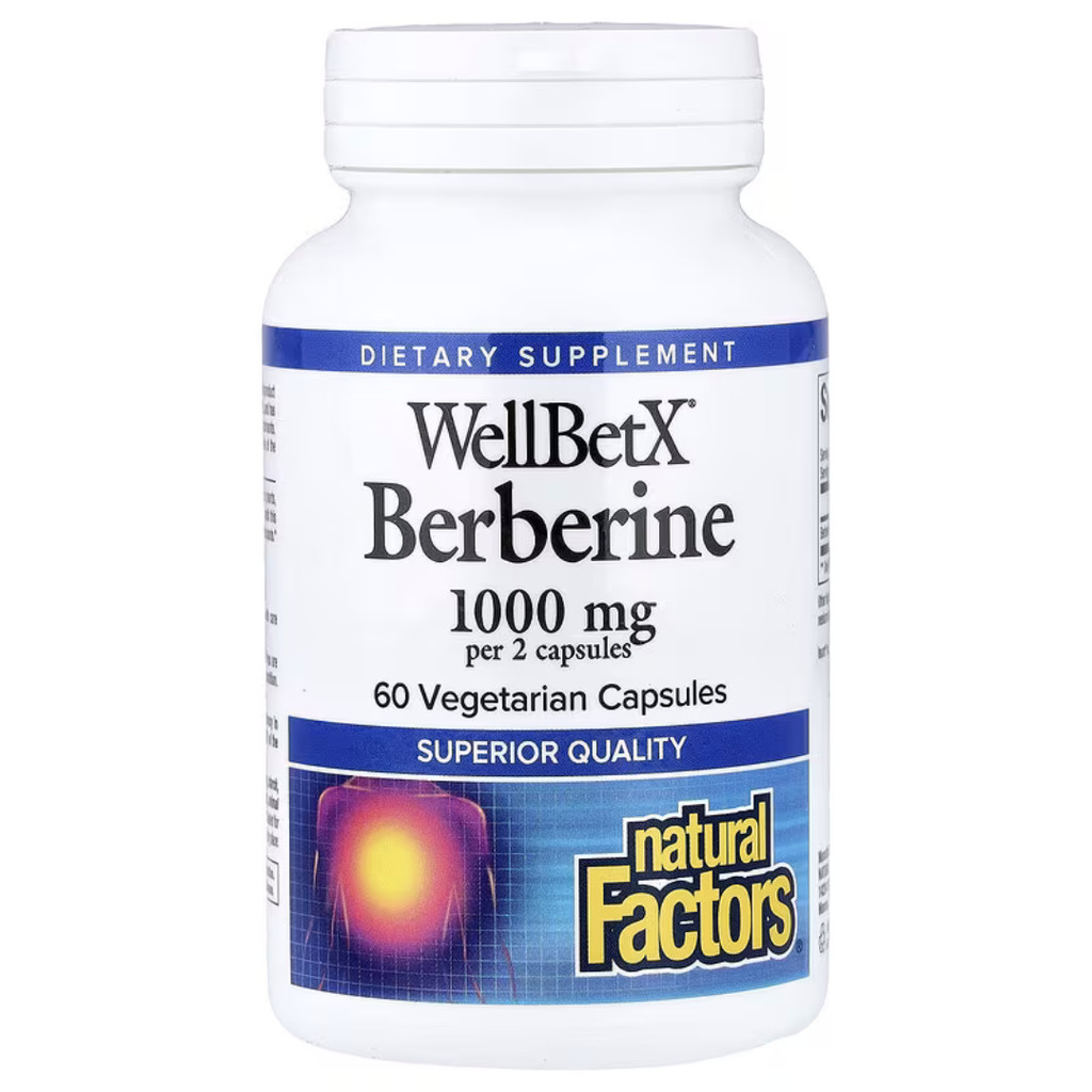 ปัจจัยทางธรรมชาติ WellBetX, Berberine, 1000 มก. ต่อ 2 แคปซูล , 60 / 120 แคปซูลมังสวิรัติ