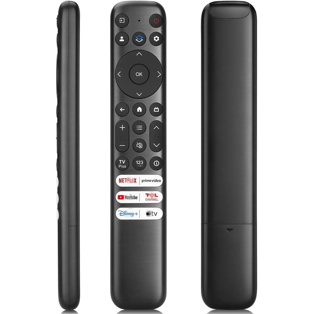 R RC813 รีโมทคอนโทรลสากลเหมาะสําหรับ TCL Google TV รีโมทคอนโทรล RC902V, ใช้งานร่วมกับ TCL QM8/QM7/S5