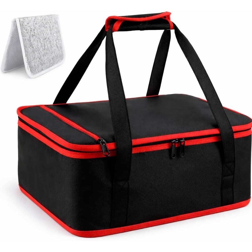 Insuable Insuable Pot Carrier Bag สําหรับอาหารร้อนหรือเย็น, เป้อุ้มเด็กแบบพกพาพับได้, กระเป๋าขนส่งอา