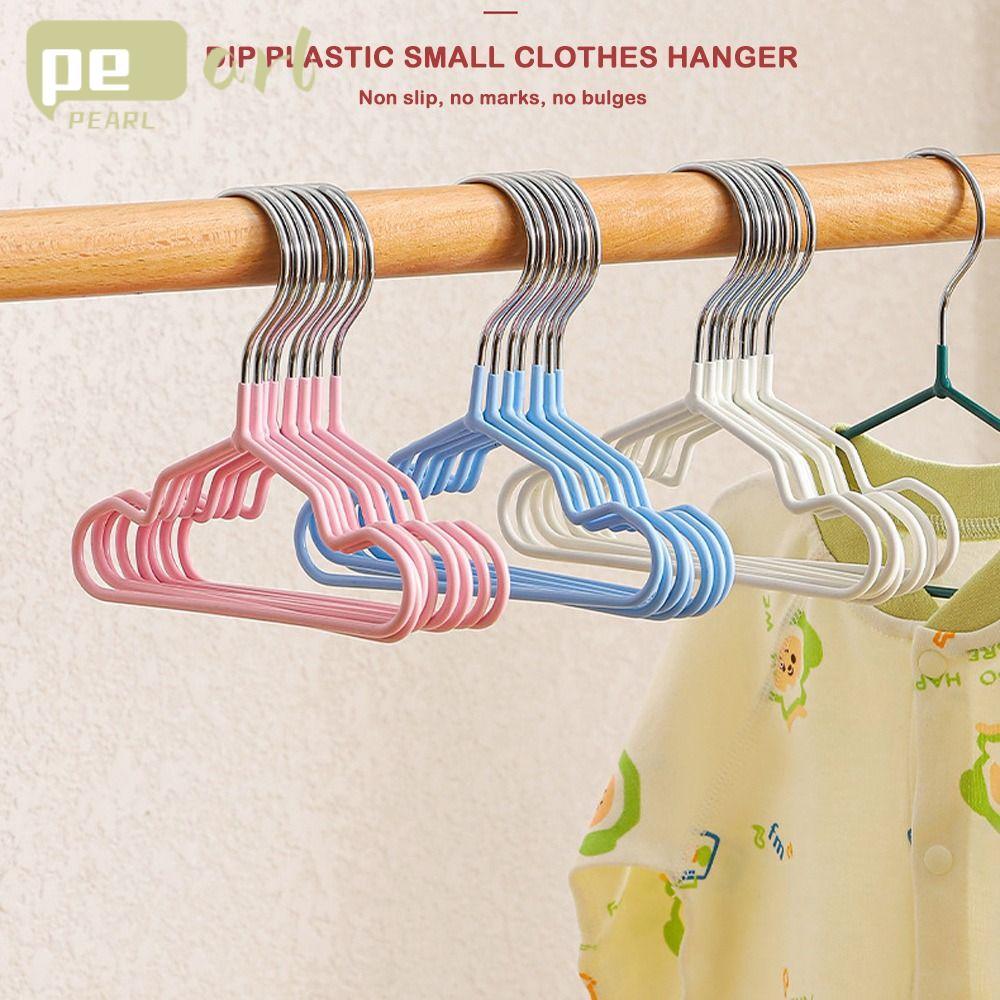 PEARLTH ไม้แขวนเสื้อสัตว์เลี้ยง 10 ชิ้น, ไม้แขวนเสื้อสัตว์เลี้ยง DIY กันลื่น, โลหะสีทึบชั้นวางจอแสดงผลพิเศษ Mini Pet Store