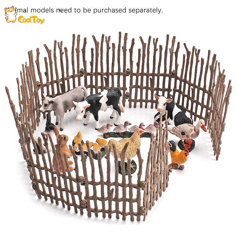 Cooltoy 10 ชิ้น/เซ็ตรั้วตกแต่งจําลองฟาร์ม Ranch DIY ทรายตารางรั้วอุปกรณ์เสริม Static ทรัมเป็ตของเล่นเด็กร้อน