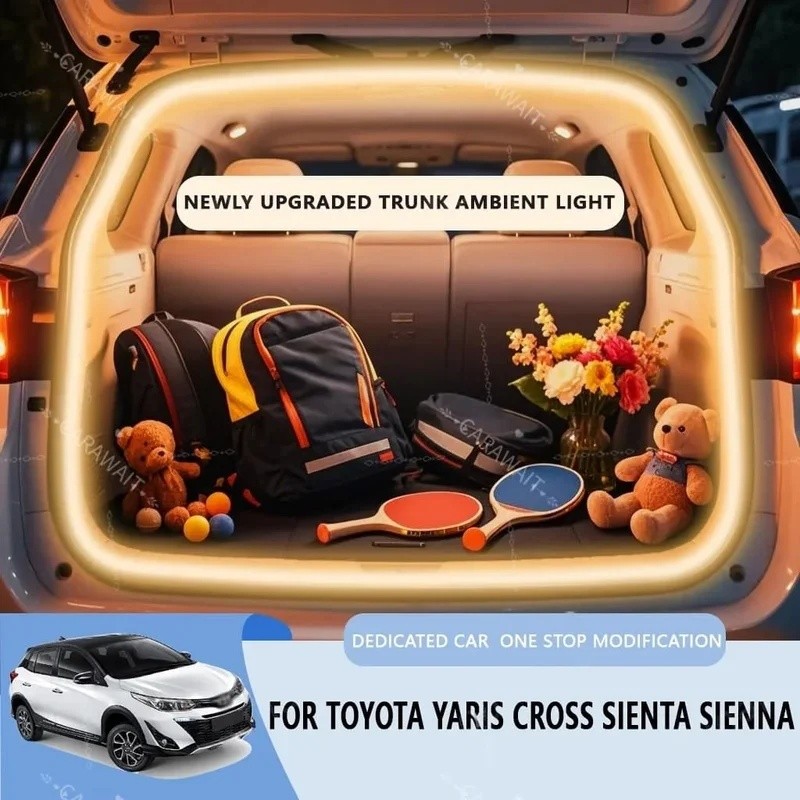 สําหรับ Toyota Yaris Cross Sienta Sienna ไฟท้ายการปรับเปลี่ยนไฟบรรยากาศสีขาวสีขาวอุ่นด้านหลังด้านหลั