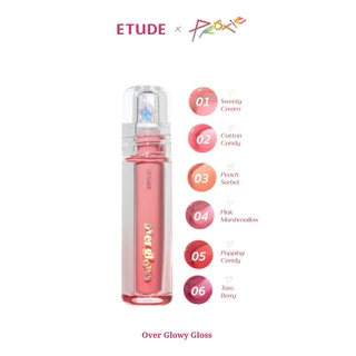 ETUDE Over Glowy Gloss อีทูดี้ ลิปกลอส เพิ่มความโกลว์ 2.8g