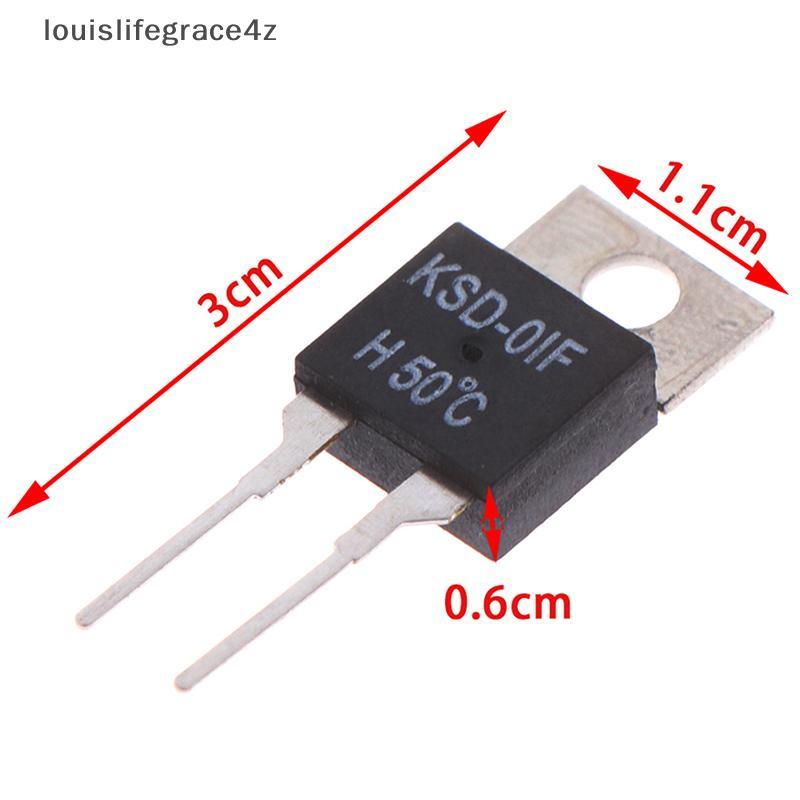 2 ชิ้นปกติเปิดสวิตช์ความร้อนอุณหภูมิเซนเซอร์เทอร์โม KSD-01F 50 Degc