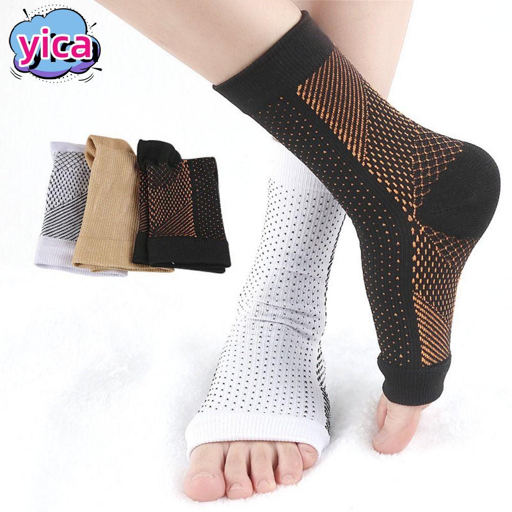 YICA Heel Sock, Breathable Moisturizing Ankle Compression Socks, Anti Chapped Open-Toe Men Women