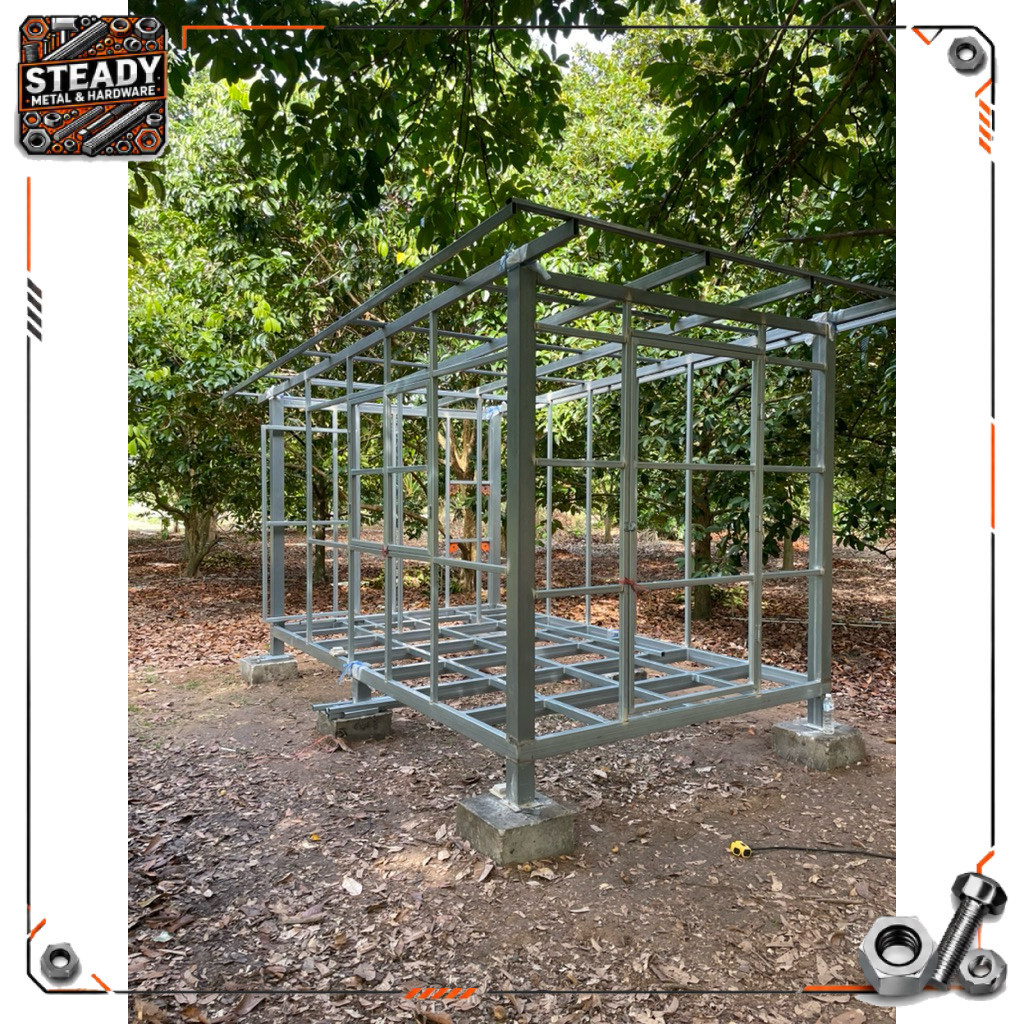 โครงสร้างเหล็ก-บ้านน็อคดาวน์ ขนาด 2.40x4.00 เมตร