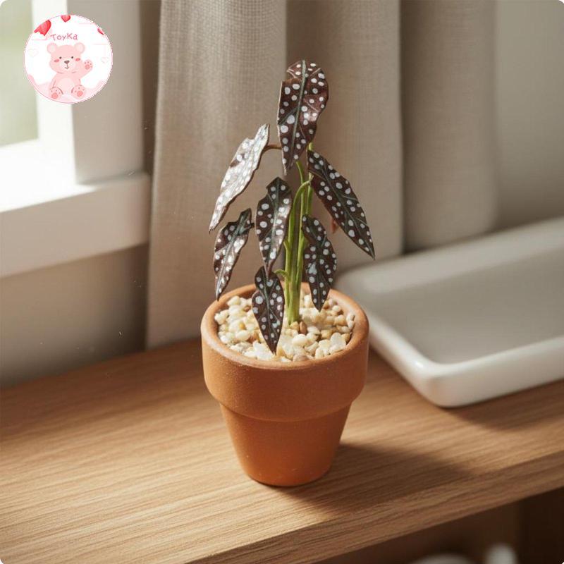 [Whbadguy] 1:12 Scale Plant Ornament เหมือนจริงใบ 1:12 Scale Plant เนื้อสมจริง