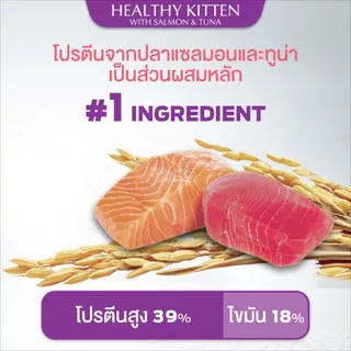 PURINA ONE อาหารเม็ดแมว ทุกขนาด สูตรลูกแมว รสแซลม่อน ทูน่า (เพียวริน่า วัน)