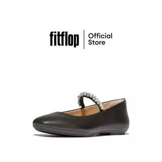 FITFLOP DELICATO PEARLS-AND-CRYSTAL รองเท้าทรงบัลเล่ต์ผู้หญิง รุ่น A0Q-001 สี BLACK