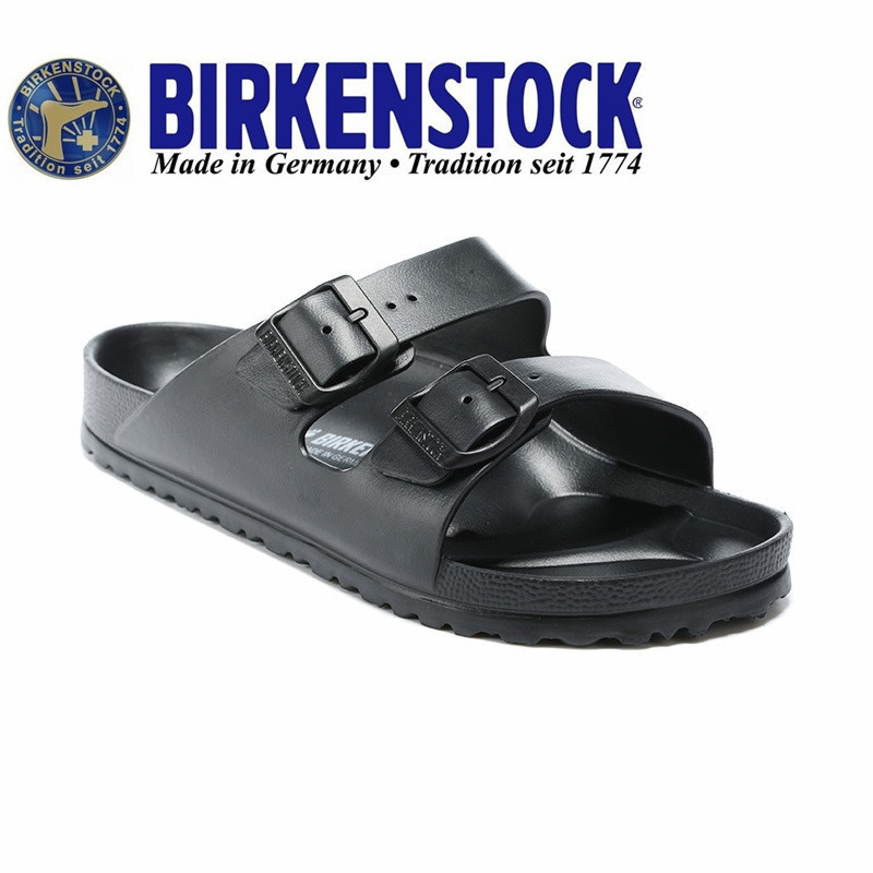 BIRKENSTOCK Boken EVA Two-Button Black Beach Sandals เหมาะสําหรับคู่รัก Arizona Size 37-44